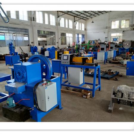 Cartridge heater wire coil machine and swaging machine