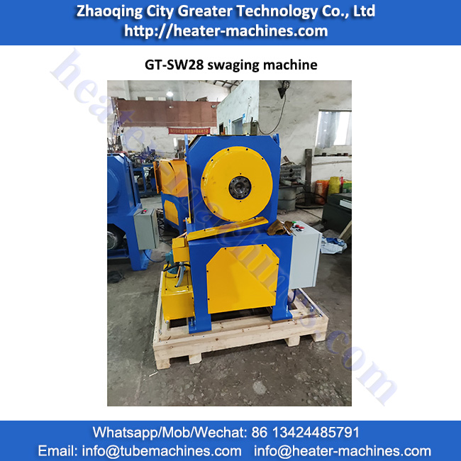 swaging machine for hot runner heaters 