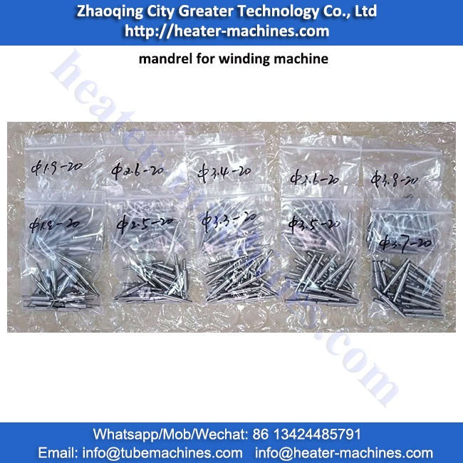 mandrel for wire winding machine